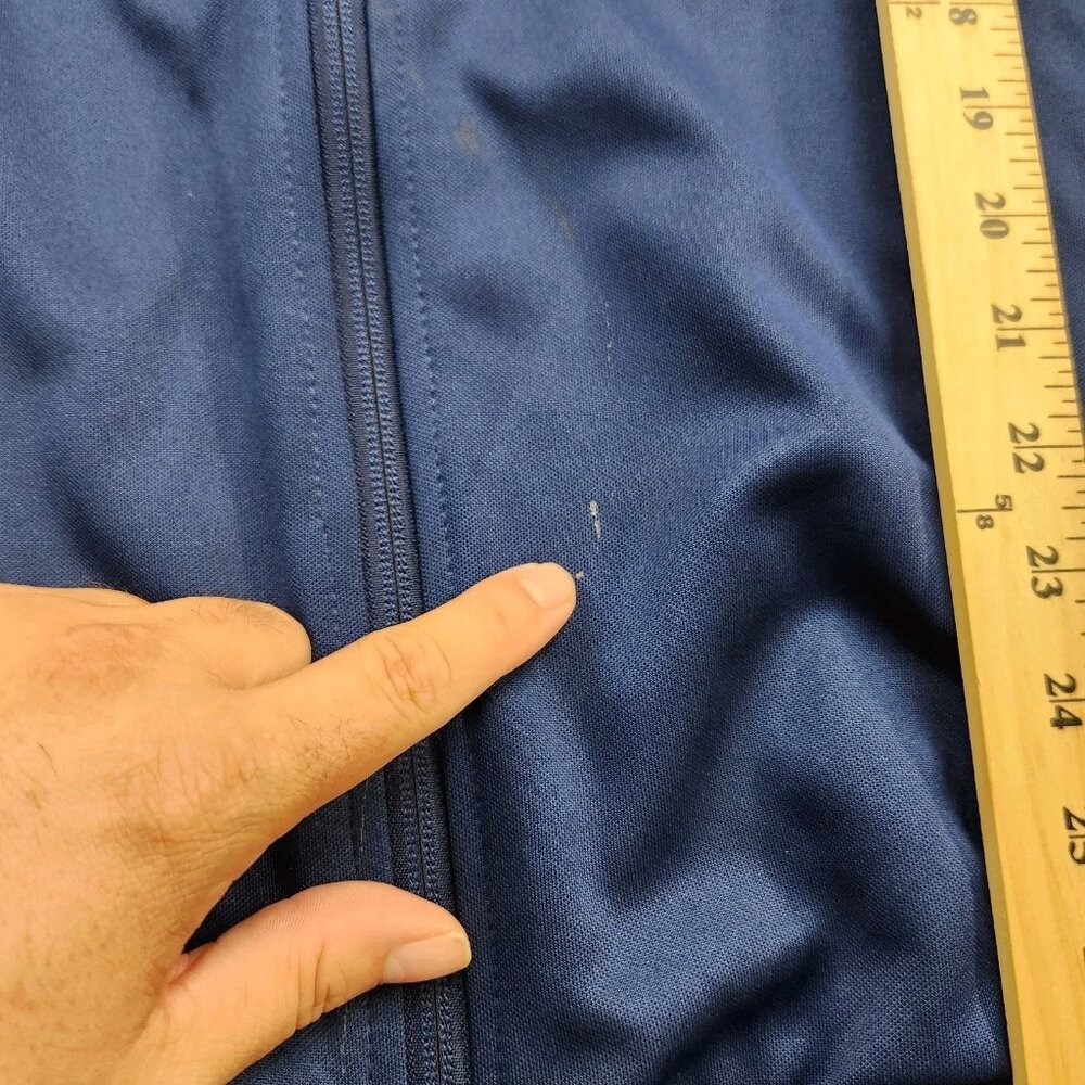 Men's Adidas Club Jacket Size XL Blue Polyester Track Soccer Jacket - Picture 8 of 11